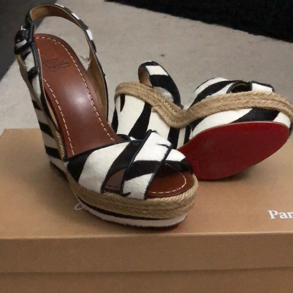 Authentic Christian Louboutin wedges size 36